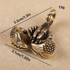 Brass Scorpion Insect Crab Creative Keychain Pendant Hand Grip Piece