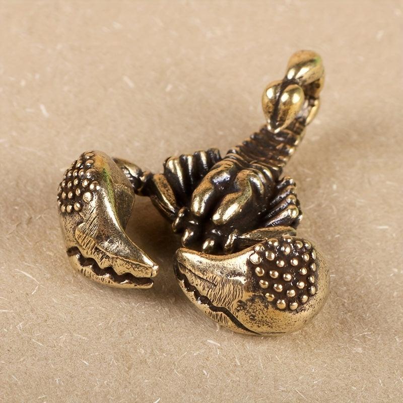 Brass Scorpion Insect Crab Creative Keychain Pendant Hand Grip Piece