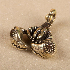 Brass Scorpion Insect Crab Creative Keychain Pendant Hand Grip Piece