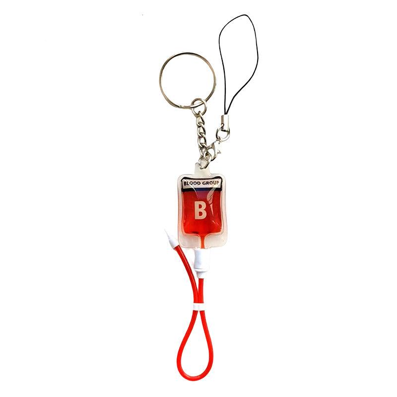 Plasma Blood Bag Keychain Mobile Phone Pendant