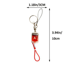Plasma Blood Bag Keychain Mobile Phone Pendant