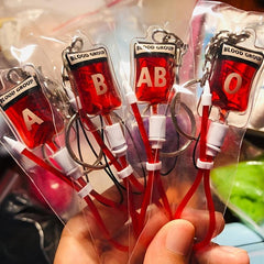 Plasma Blood Bag Keychain Mobile Phone Pendant