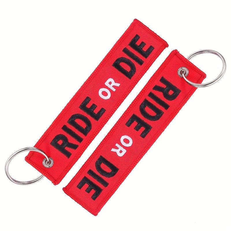 RIDE OR DIE Keychain Jewelry Key Holder For Motorcycle And Cars