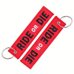RIDE OR DIE Keychain Jewelry Key Holder For Motorcycle And Cars