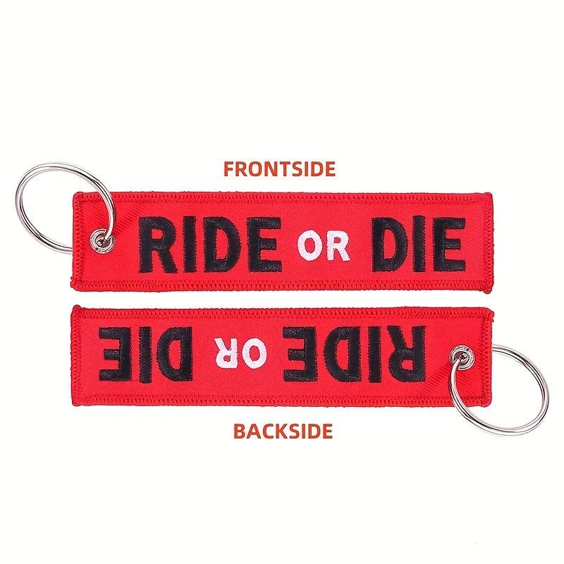 RIDE OR DIE Keychain Jewelry Key Holder For Motorcycle And Cars