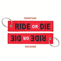 RIDE OR DIE Keychain Jewelry Key Holder For Motorcycle And Cars