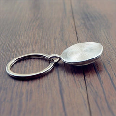God Holds My Dad In Pocket Keychain - Memorial Keyring