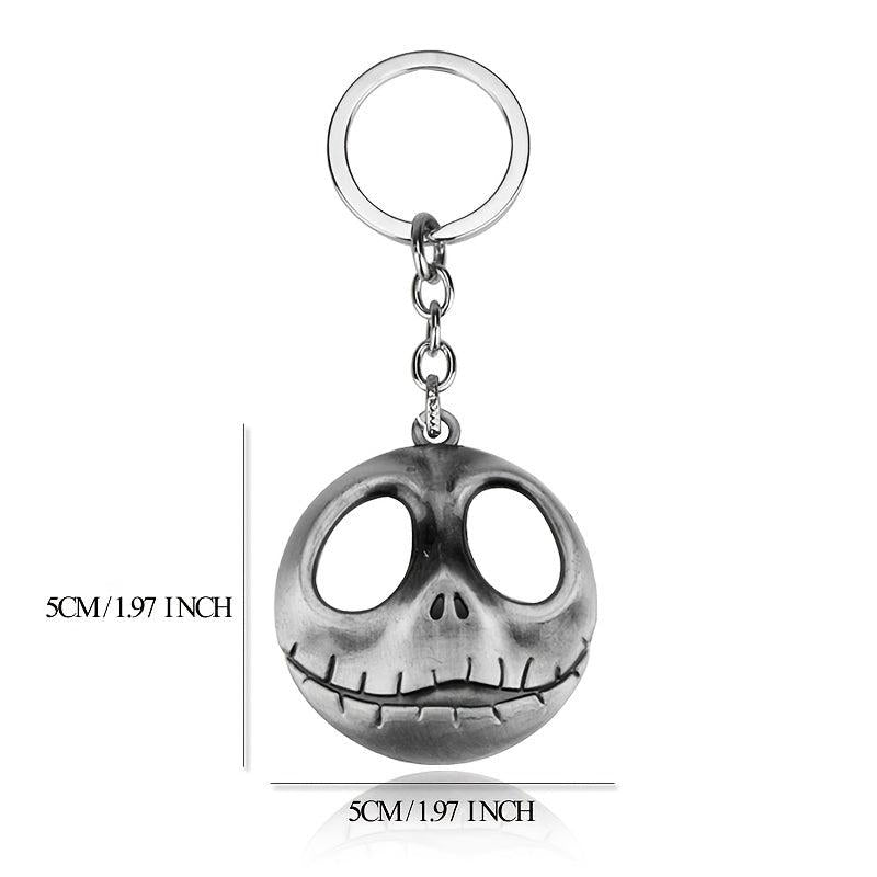 Nightmare Before Christmas Hollow Skull Mask Keychain Bag Pendant