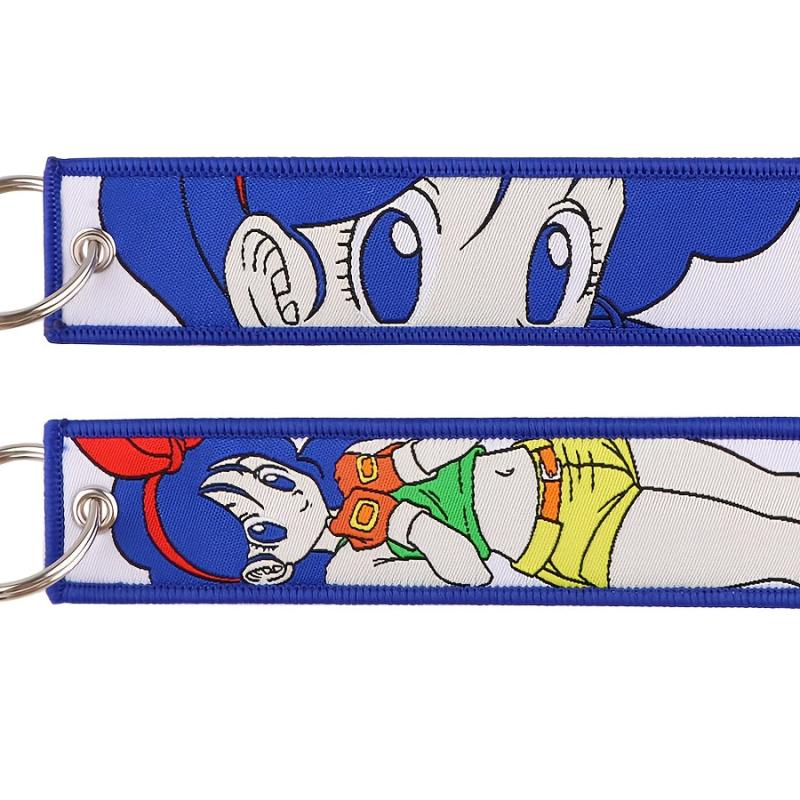 Anime Embroidered Keys Tag Keychains Jet Tag For Men