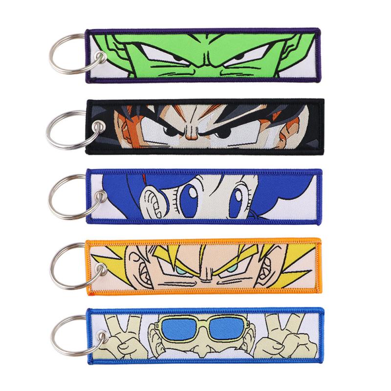 Anime Embroidered Keys Tag Keychains Jet Tag For Men