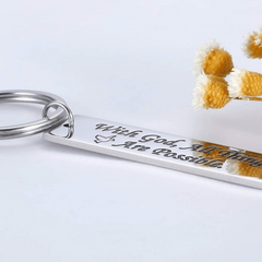 Christian Faith Gift Keychain All Things Are Possible Godmother