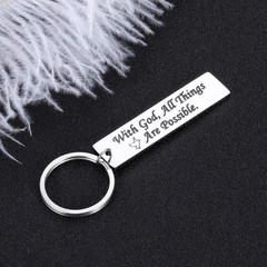 Christian Faith Gift Keychain All Things Are Possible Godmother