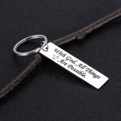 Christian Faith Gift Keychain All Things Are Possible Godmother