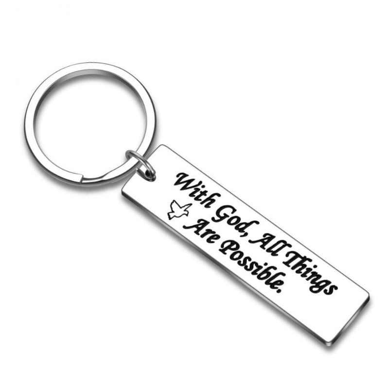 Christian Faith Gift Keychain All Things Are Possible Godmother