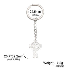 Vintage Stainless Steel Celtic Knot Key Chain