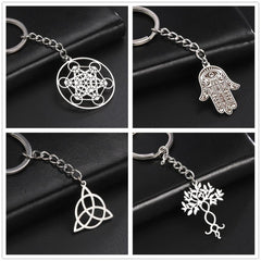 Vintage Stainless Steel Celtic Knot Key Chain