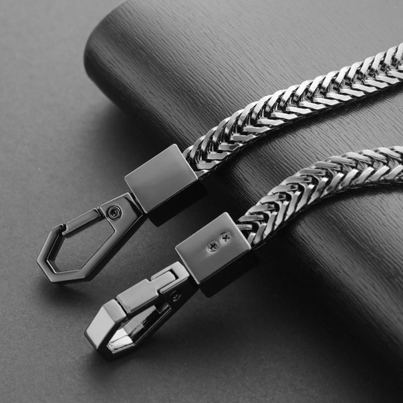 Metal Wallet Belt Rock Punk Hipster Jean Keychain Clip Anti-lost Keyring