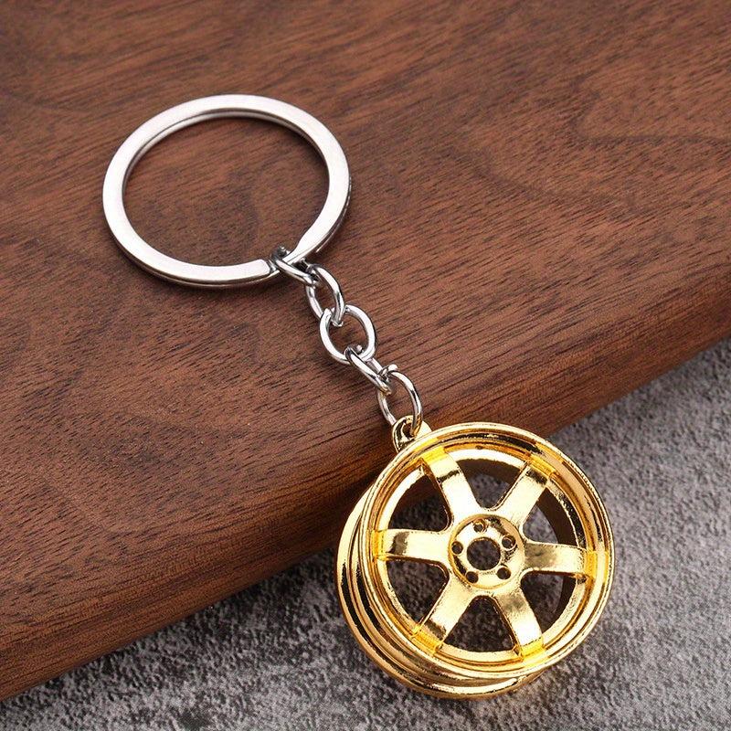 3D Car Metal Keychain - Waist Hanging Key Ring for Men