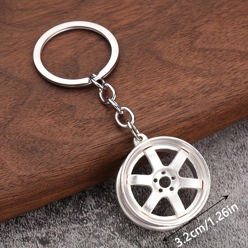 3D Car Metal Keychain - Waist Hanging Key Ring for Men