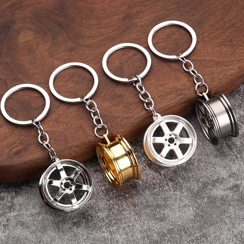 3D Car Metal Keychain - Waist Hanging Key Ring for Men
