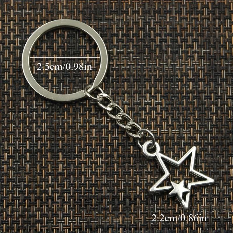 Vintage Star Keychain with Rhinestone Accents