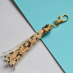 Slim Leather Tassel Keychain Bracelet Bag Pendant Women