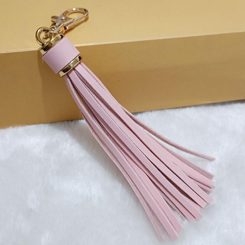Slim Leather Tassel Keychain Bracelet Bag Pendant Women