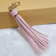 Slim Leather Tassel Keychain Bracelet Bag Pendant Women