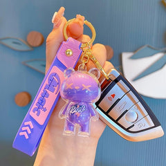 Cartoon Ice Bear Keychain Pendant Acrylic Doll Keyring Bag Charm Gift