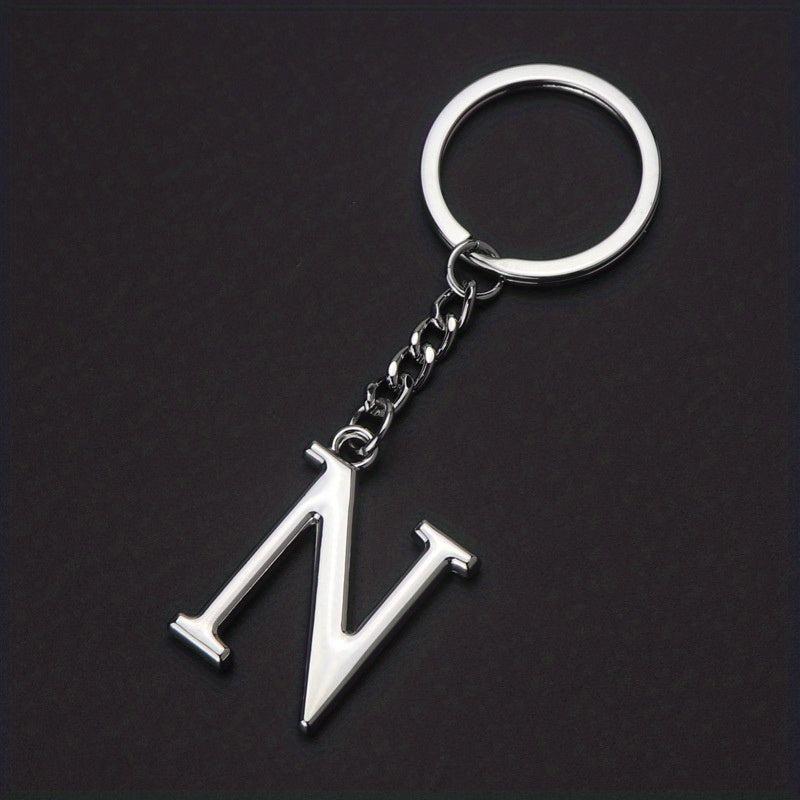 DIY Letters Key Chain Men Charm 26 Letters Keychain Gift Jewelry Car Key Ring