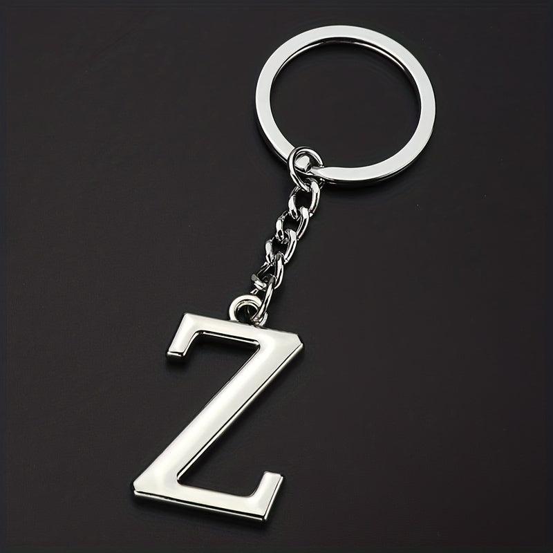 DIY Letters Key Chain Men Charm 26 Letters Keychain Gift Jewelry Car Key Ring