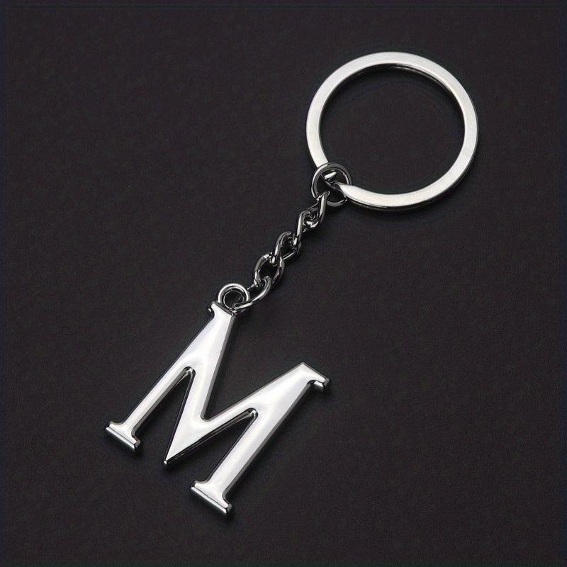 DIY Letters Key Chain Men Charm 26 Letters Keychain Gift Jewelry Car Key Ring
