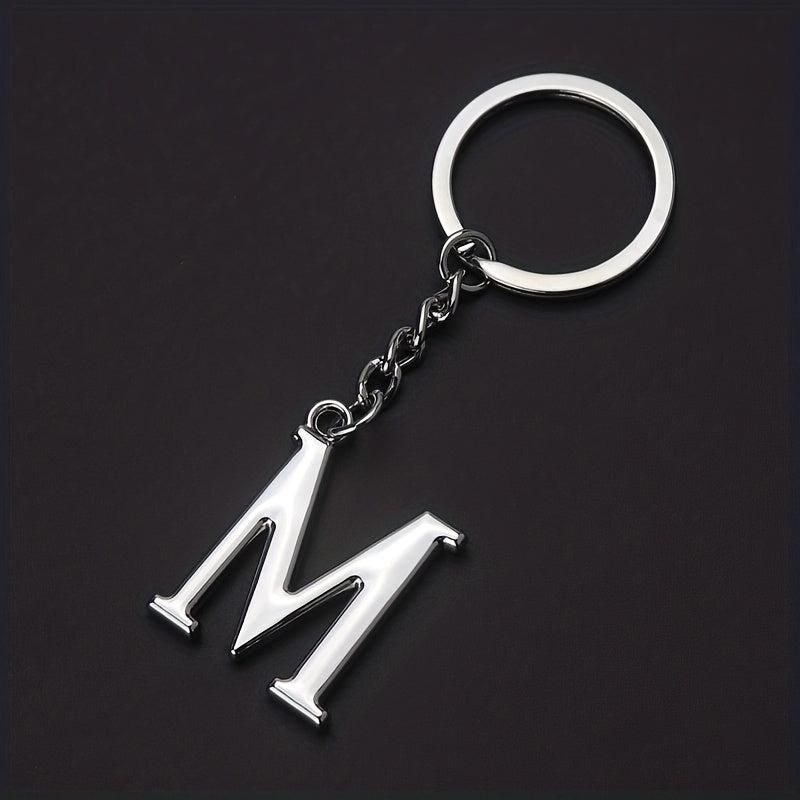 DIY Letters Key Chain Men Charm 26 Letters Keychain Gift Jewelry Car Key Ring