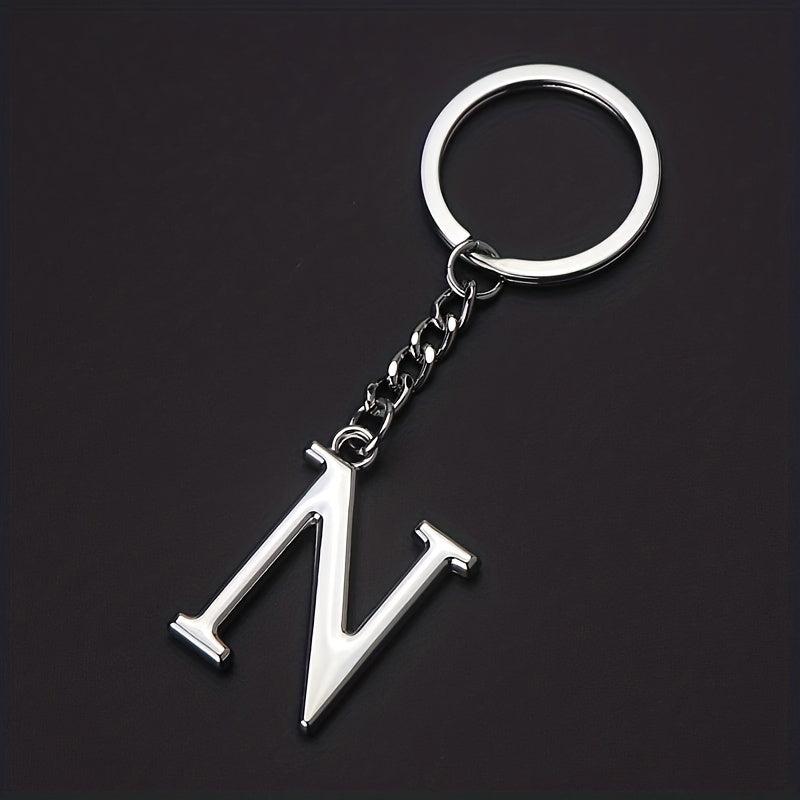 DIY Letters Key Chain Men Charm 26 Letters Keychain Gift Jewelry Car Key Ring