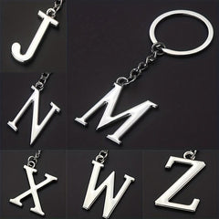 DIY Letters Key Chain Men Charm 26 Letters Keychain Gift Jewelry Car Key Ring