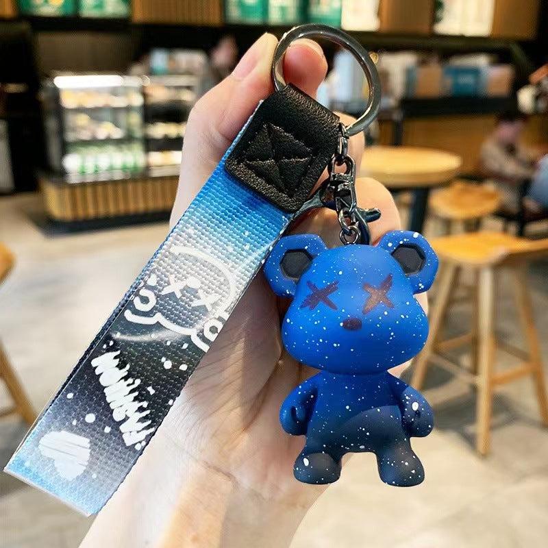 Creative Cartoon Bear Car Key Chain Bag Pendant for Valentine Christmas