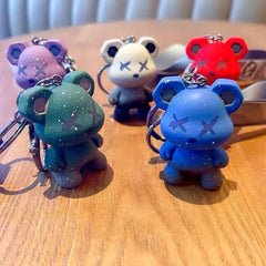 Creative Cartoon Bear Car Key Chain Bag Pendant for Valentine Christmas