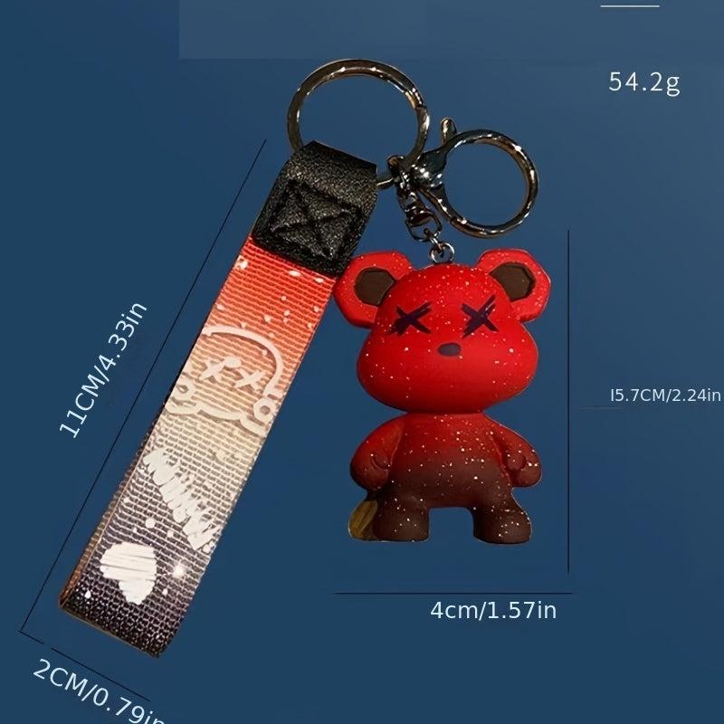 Creative Cartoon Bear Car Key Chain Bag Pendant for Valentine Christmas