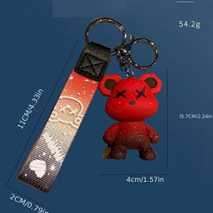 Creative Cartoon Bear Car Key Chain Bag Pendant for Valentine Christmas