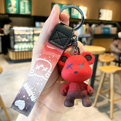 Creative Cartoon Bear Car Key Chain Bag Pendant for Valentine Christmas