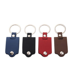 Blank Leather Keychain Photo Frame DIY Key Case