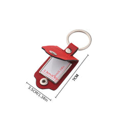 Blank Leather Keychain Photo Frame DIY Key Case