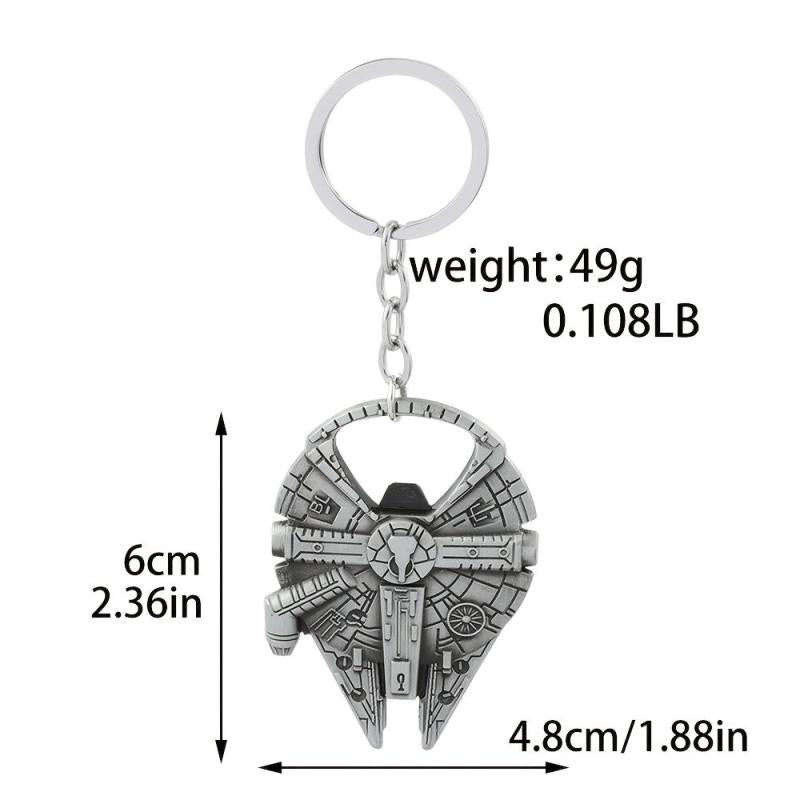 Spaceship Metal Key Chain Car Key Ring Backpack Pants Jewelry