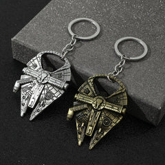 Spaceship Metal Key Chain Car Key Ring Backpack Pants Jewelry