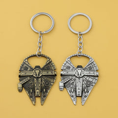 Spaceship Metal Key Chain Car Key Ring Backpack Pants Jewelry