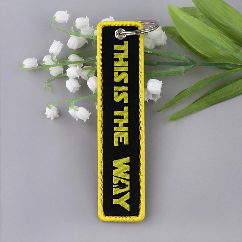 Embroidered Keys Tag Jet Tag Keychains For Men