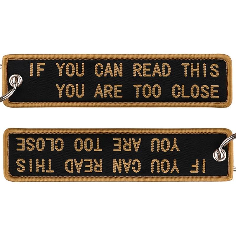 Embroidered Keys Tag Jet Tag Keychains For Men