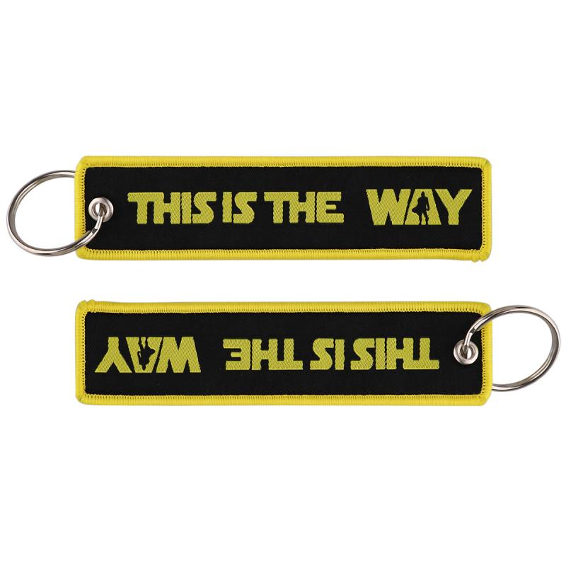 Embroidered Keys Tag Jet Tag Keychains For Men