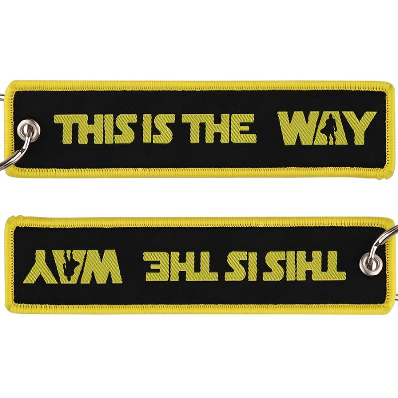 Embroidered Keys Tag Jet Tag Keychains For Men