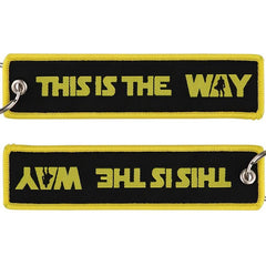 Embroidered Keys Tag Jet Tag Keychains For Men